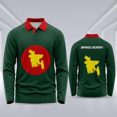 Bangladesh Full Sleeve Sublimation Polo T-Shirt