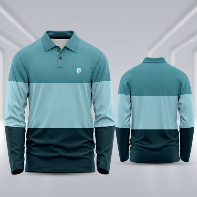 Premium Sublimation Frull Sleeve Polo T-Shirt For Men