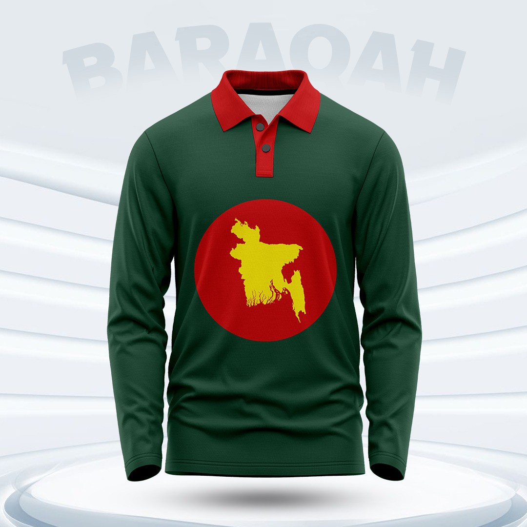 Bangladesh Full Sleeve Sublimation Polo T-Shirt