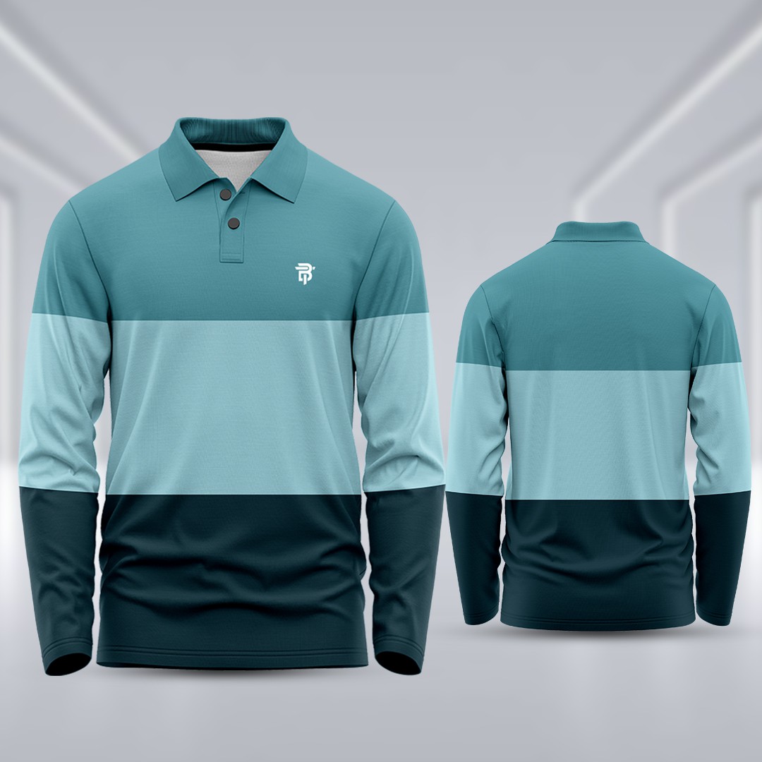 Premium Sublimation Frull Sleeve Polo T-Shirt For Men