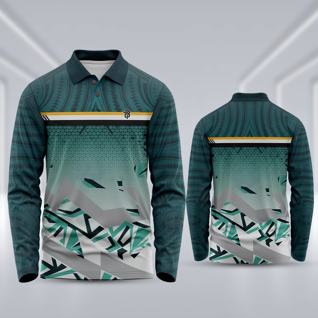 Premium Sublimation Frull Sleeve Polo T-Shirt For Men