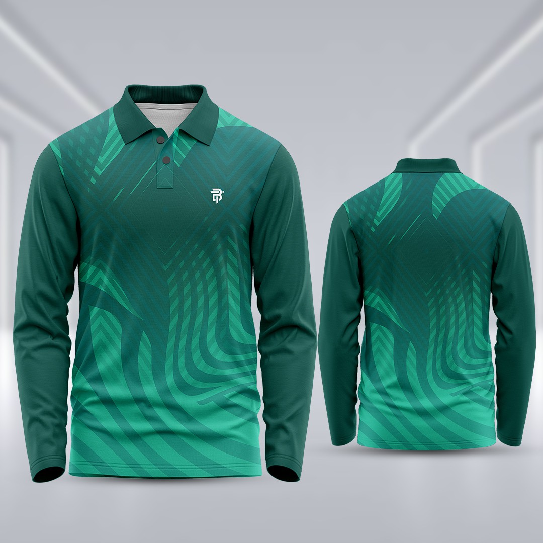 Premium Sublimation Frull Sleeve Polo T-Shirt For Men