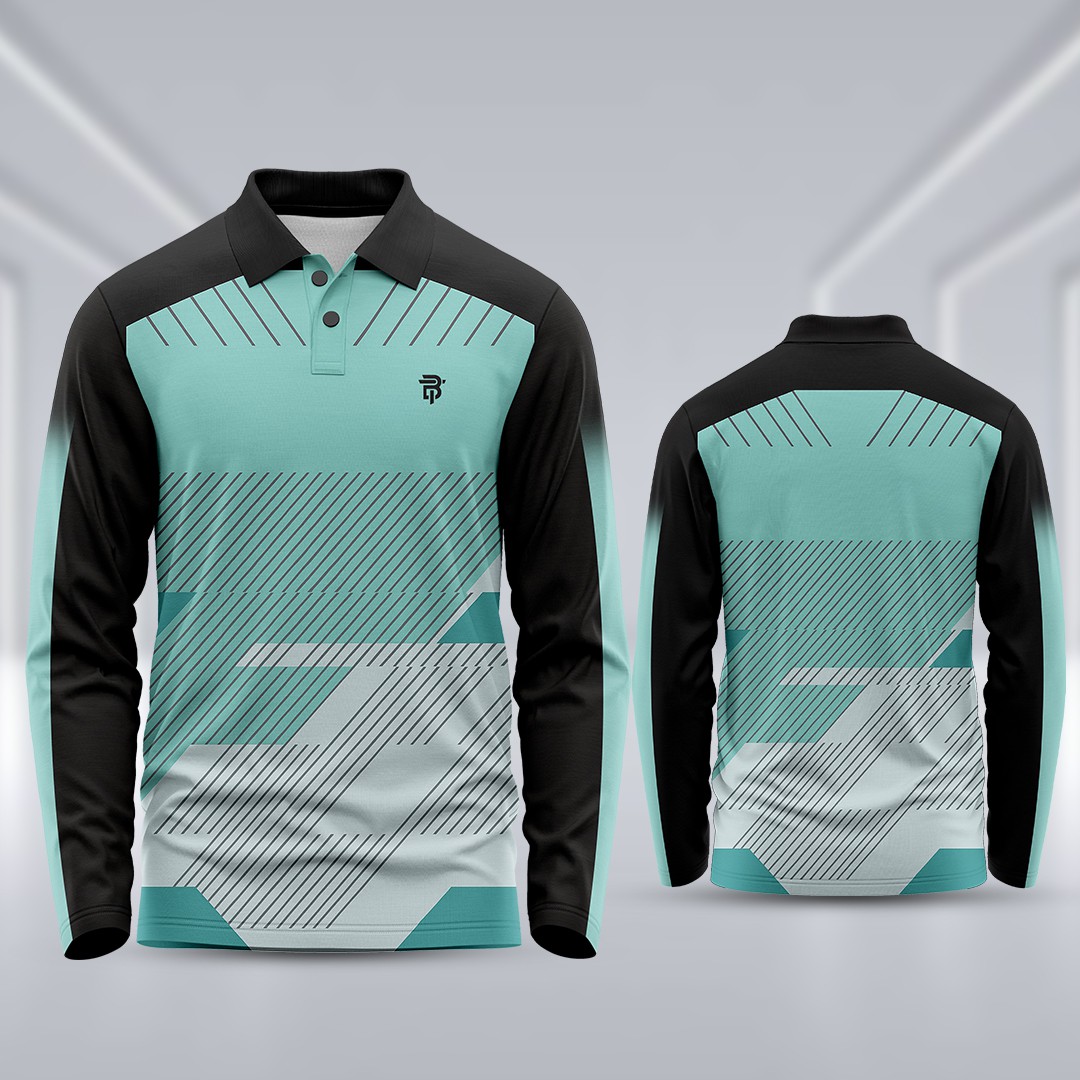 Premium Sublimation Frull Sleeve Polo T-Shirt For Men